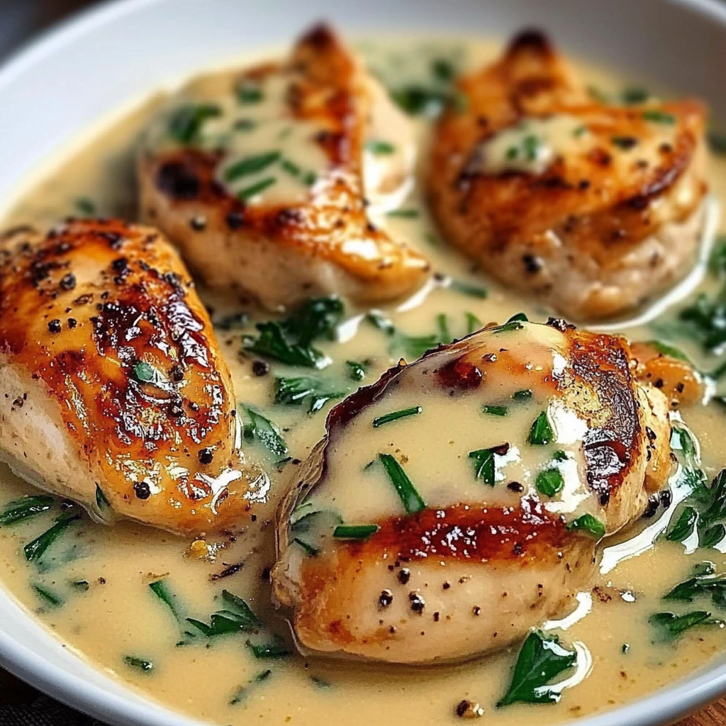Aiguillettes de Poulet à la Crème d’Ail