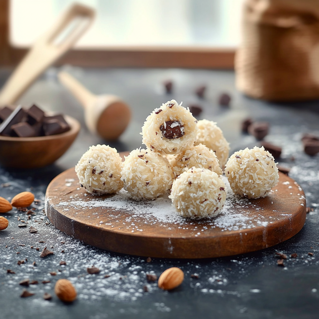 Amandes et Chocolat Blanc: Rochers Délicieux