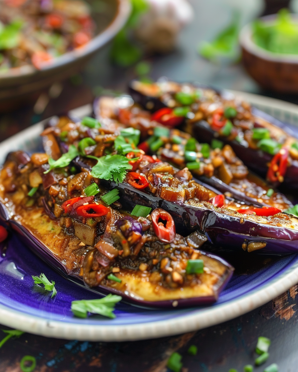 Aubergines à la Sichuanaise : Recette Épicée