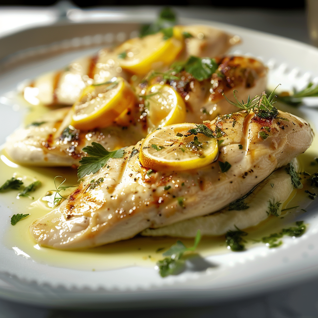 Blancs de Poulet Citronnés à l’Ail