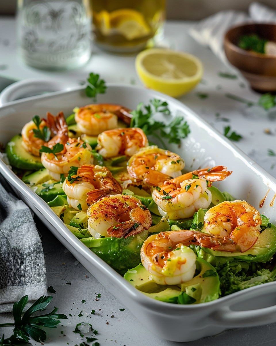 Bouchées de Crevettes Fraîches au Concombre et Avocat
