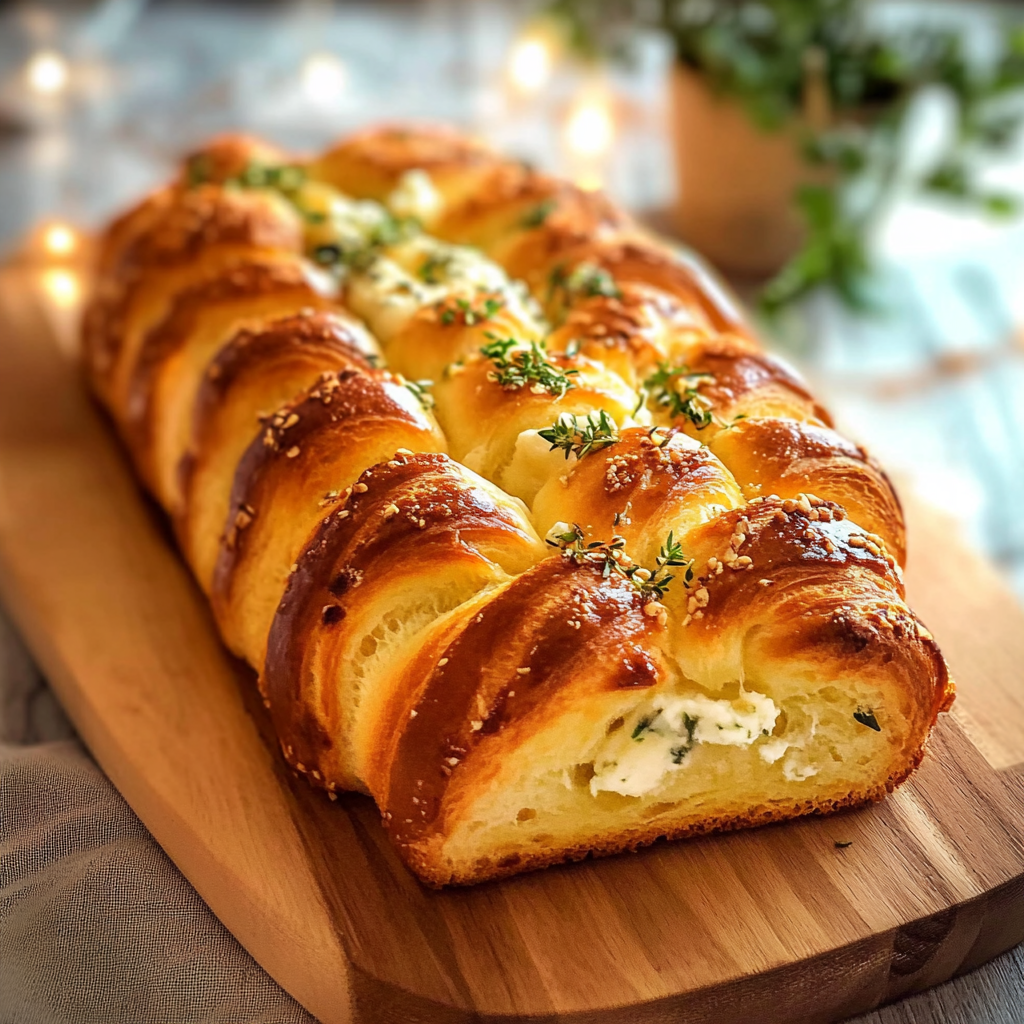 Brioche à Effeuiller au Beurre d’Ail et Mozzarella