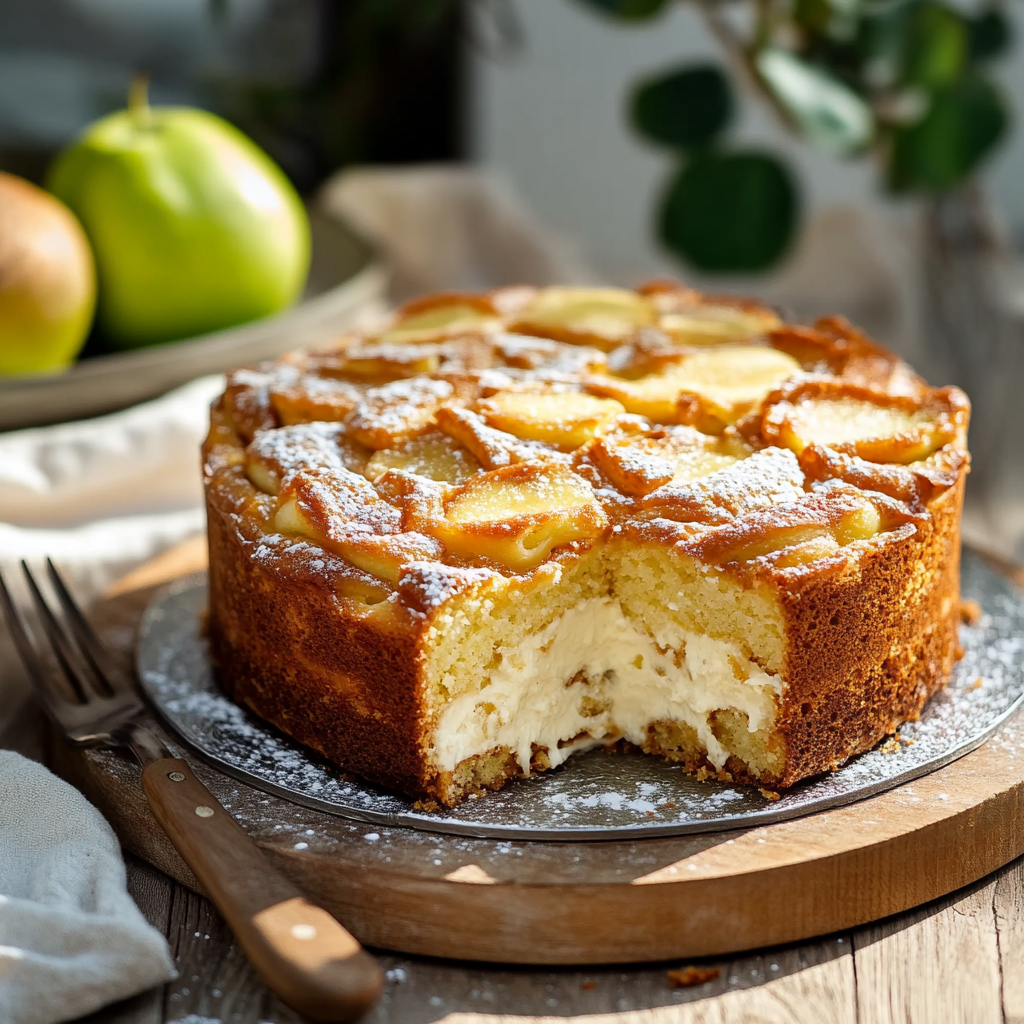 Cake aux pommes, cannelle et spéculoos irrésistible