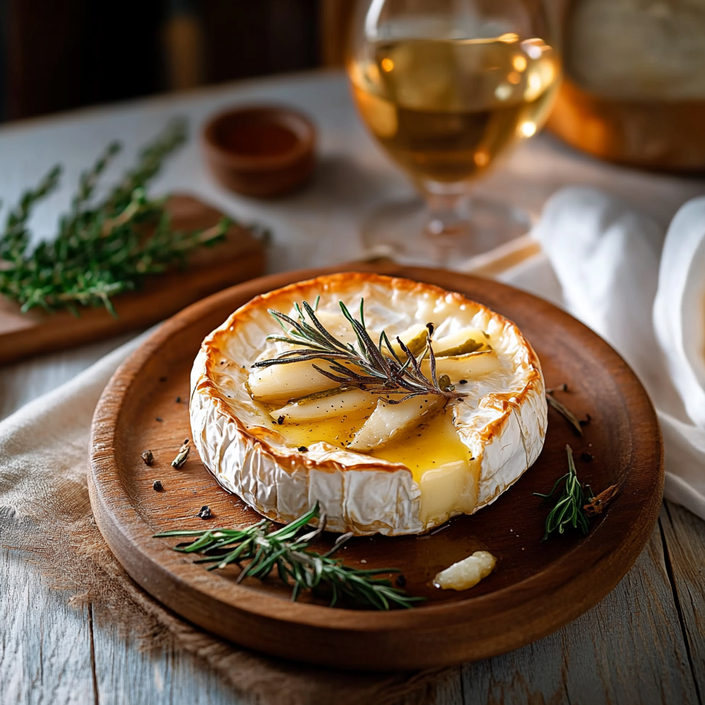 Camembert Rôti au Miel et Romarin