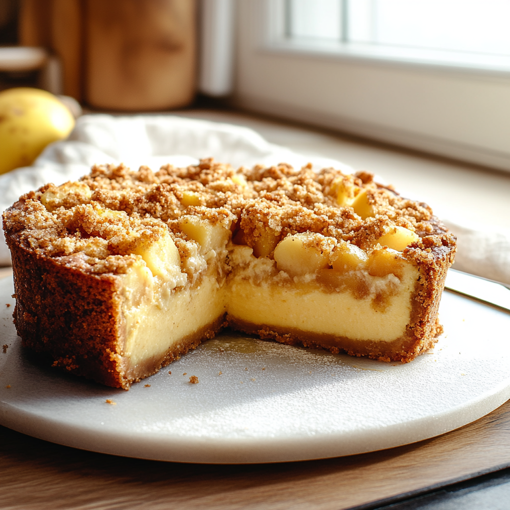 Cheesecake aux Pommes et Crumble
