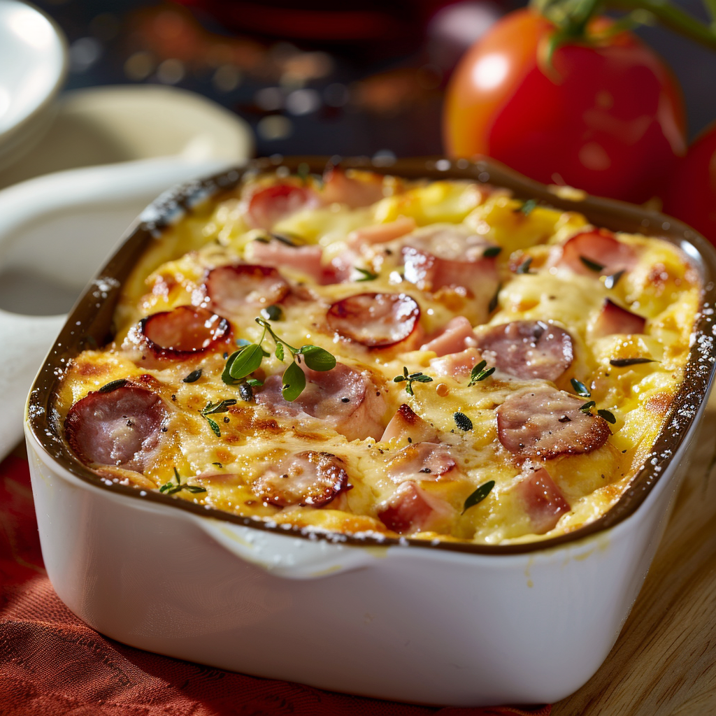 Clafoutis Salé au Dinde et Parmesan