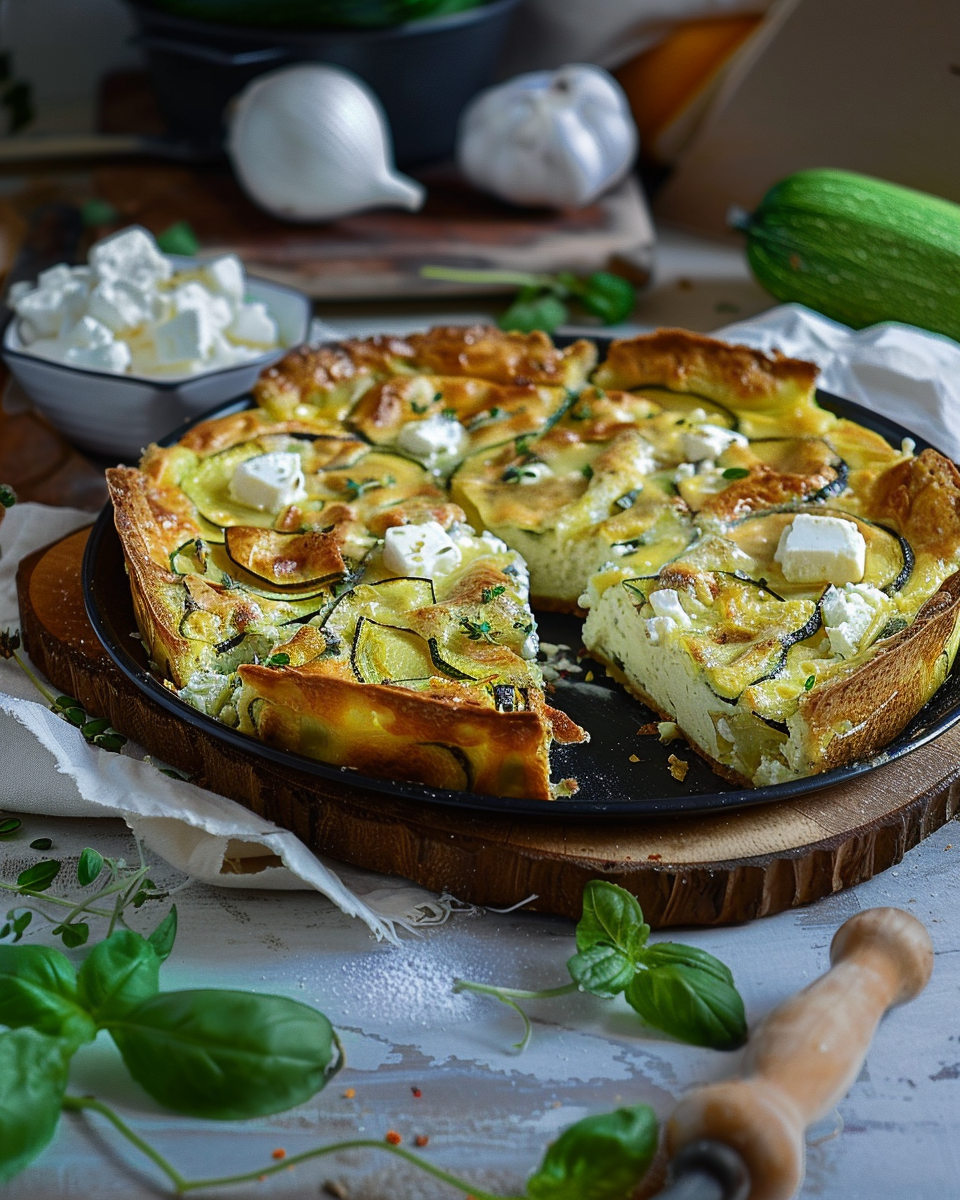 Clafoutis Salé aux Courgettes et Feta