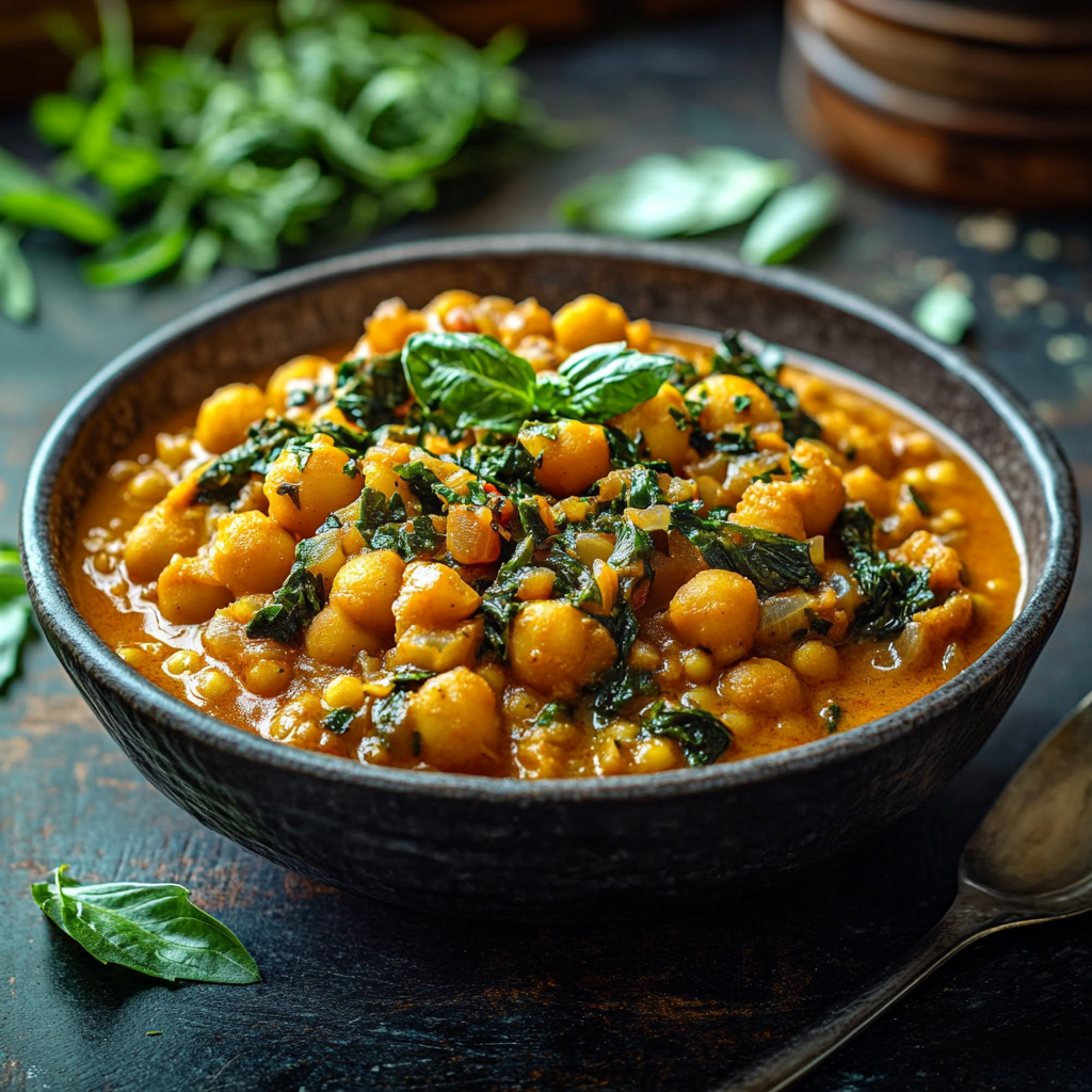 Curry Épinards et Pois Chiches