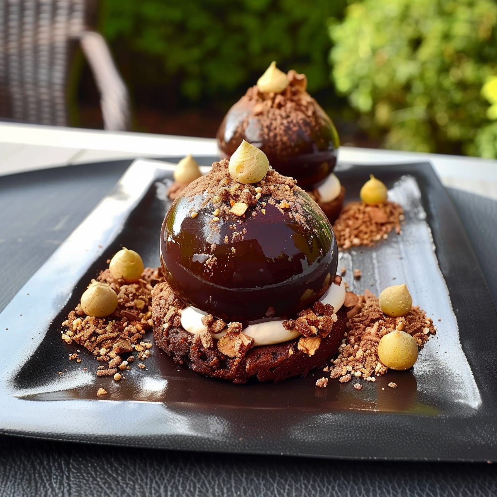 Dômes Chocolat Praliné avec Mousse de Mascarpone