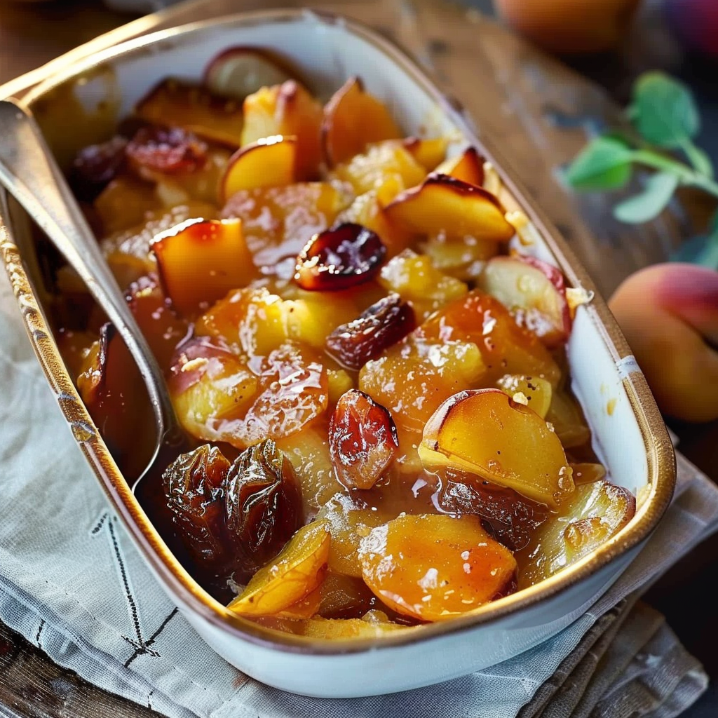 Far aux Pommes, Abricots et Raisins Secs