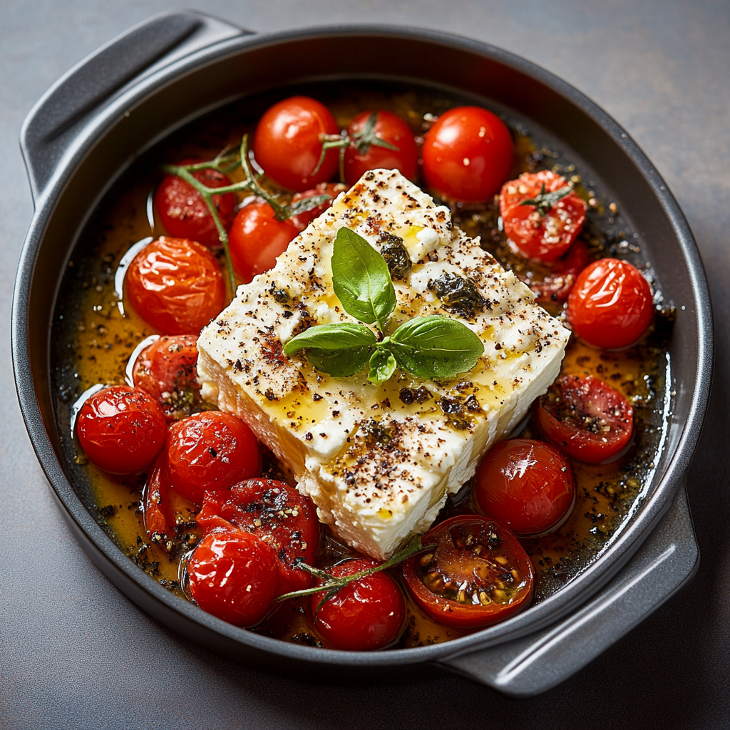 Feta Rôtie aux Tomates Cerises