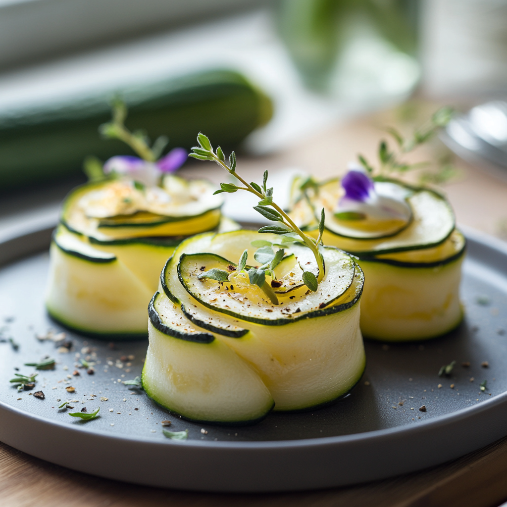 Fleurs de Courgettes au Chèvre Frais et Menthe