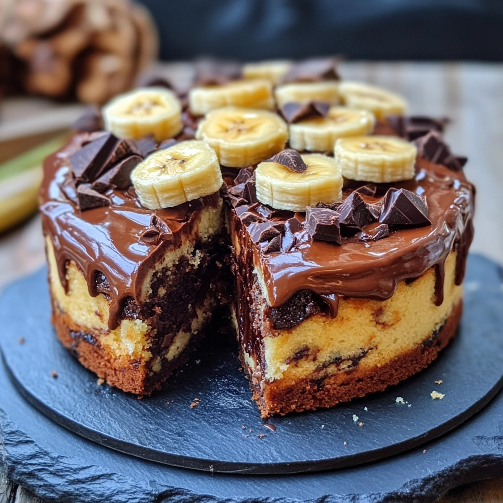 Gâteau Bananes-Chocolat Délicieux