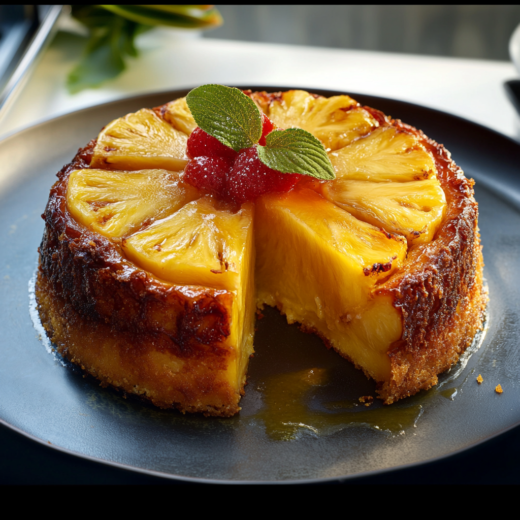 Gâteau à l’Ananas et Semoule