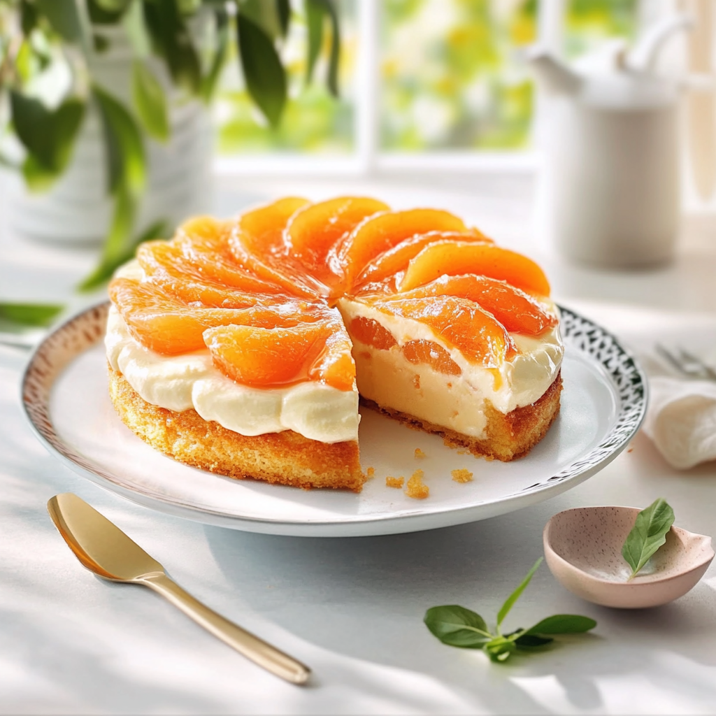 Gâteau au Fromage et Pêches