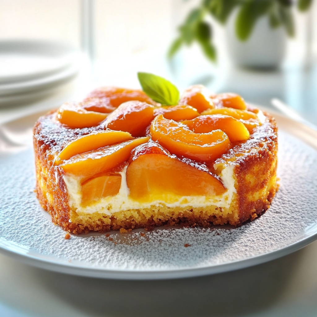 Gâteau aux Pêches Caramélisées