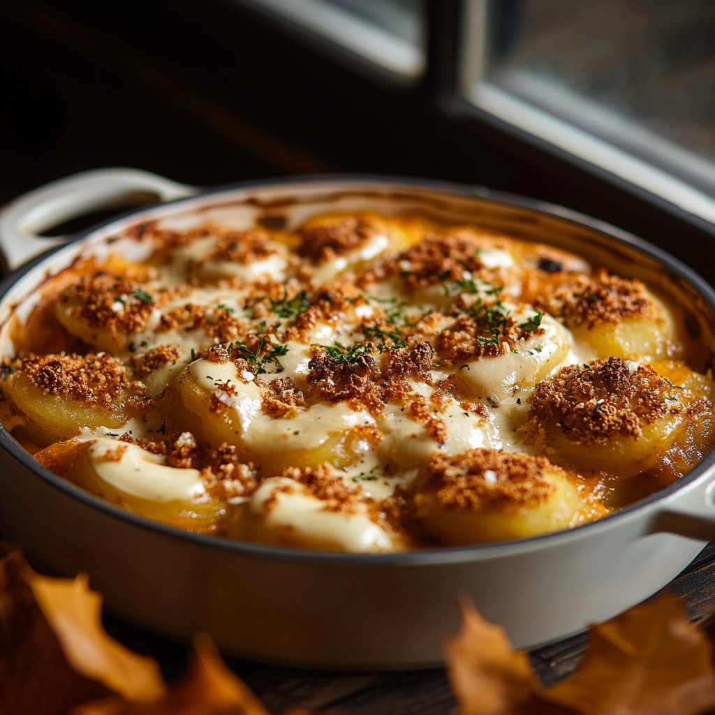 Gratin de patates douces au chèvre