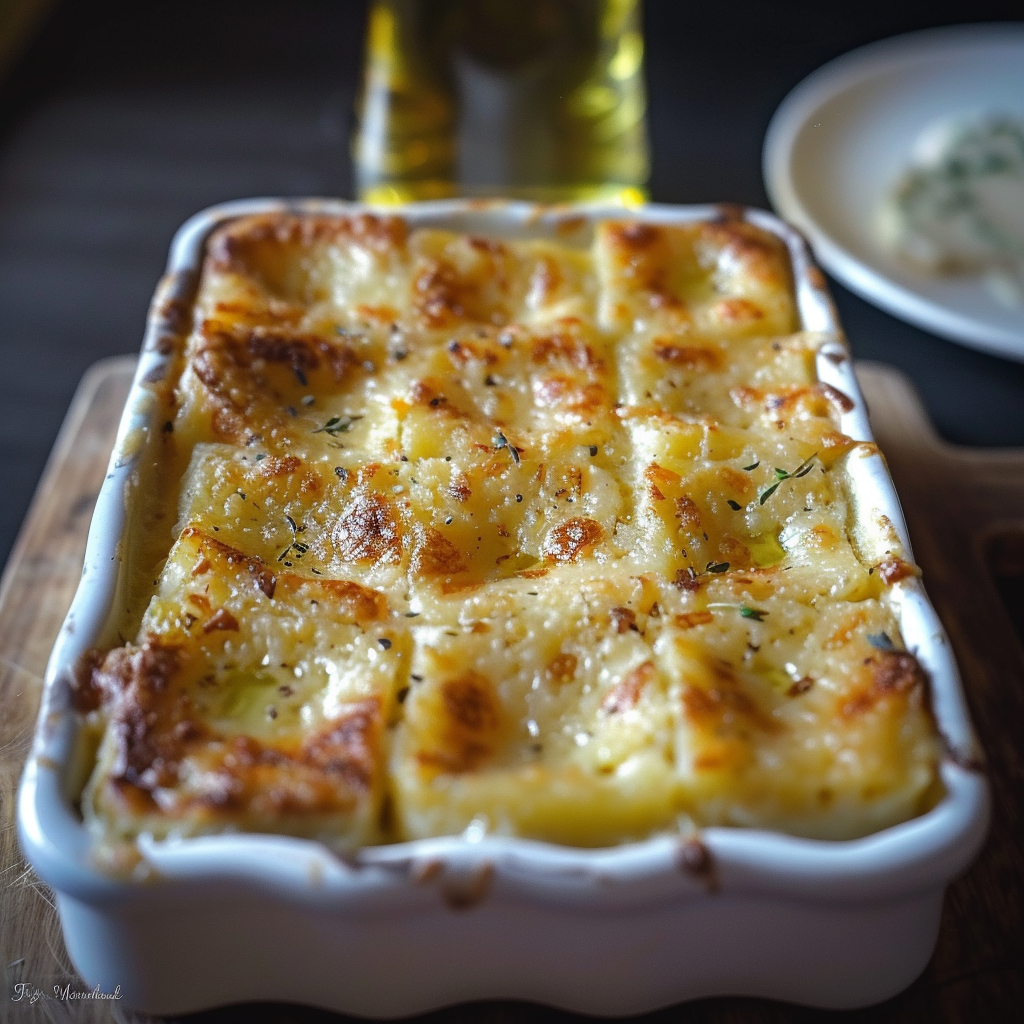Gratin d’Oignons de Roscoff au Vieux Cantal