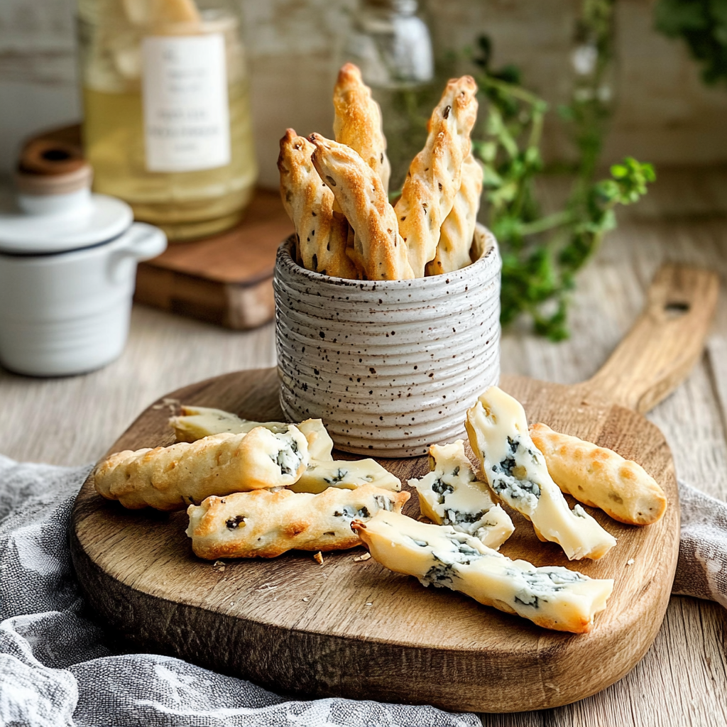 Gressins Savoureux à l’Ail et au Fromage