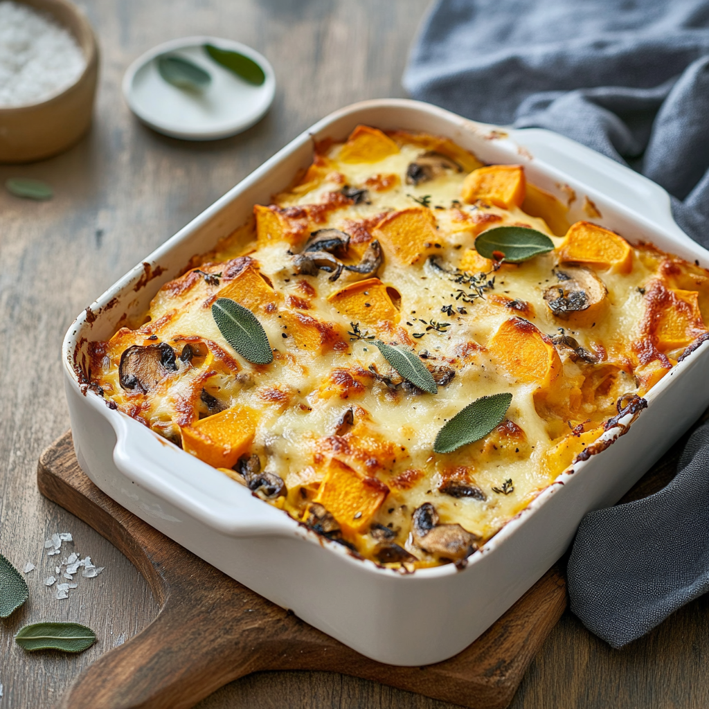 Lasagnes Végétariennes Butternut-Champignons