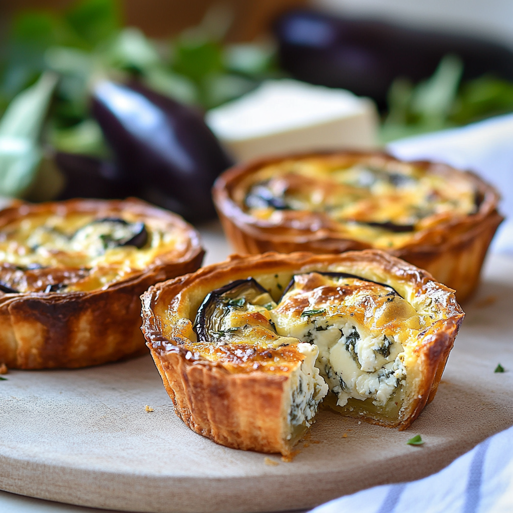 Minis Quiches Gourmandes aux Poivrons et Aubergines