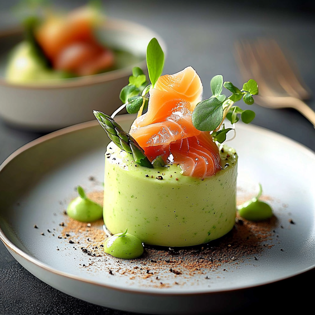 Mousse d’Asperges et Saumon Fumé