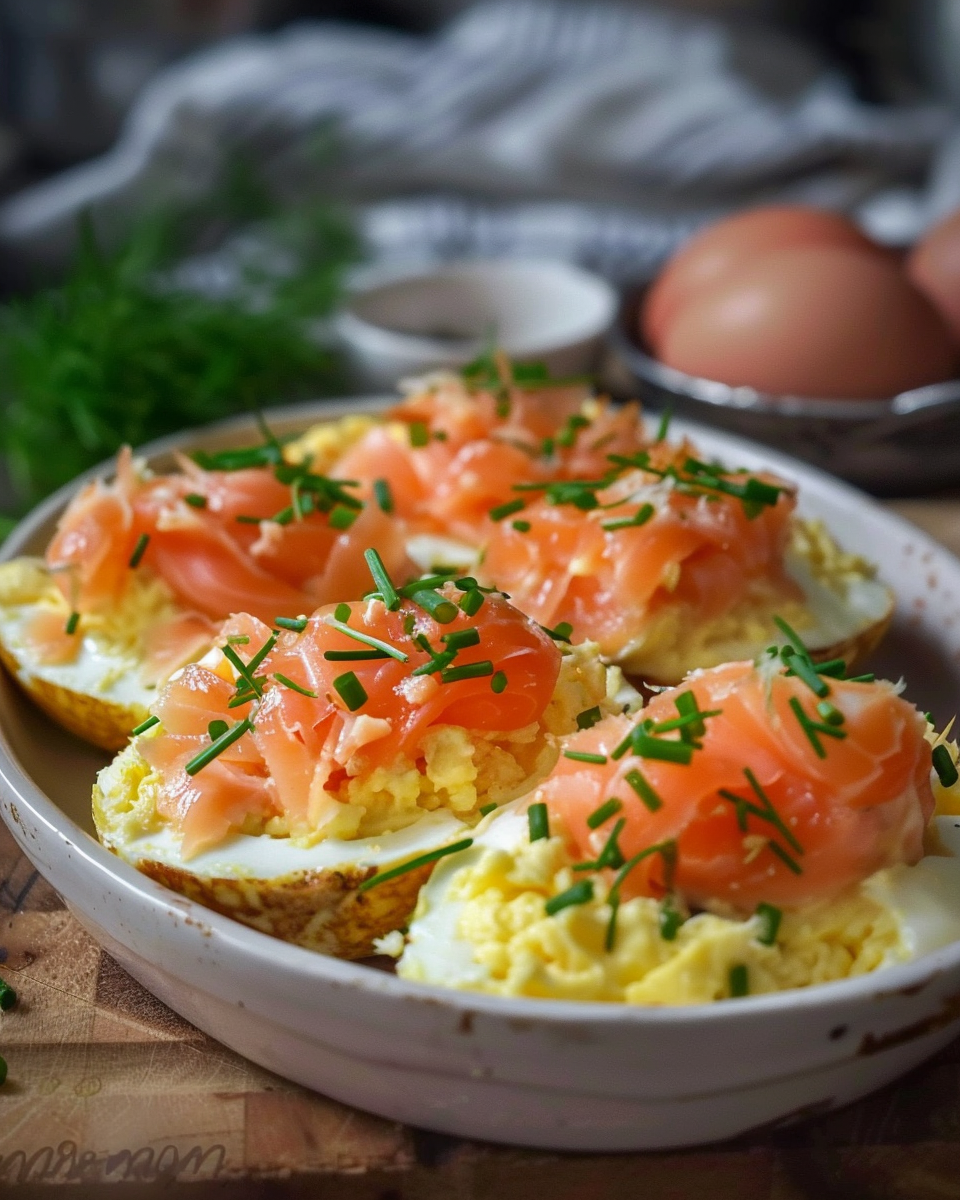 Œufs Farcis au Saumon Fumé Recette Élégante et Savoureuse