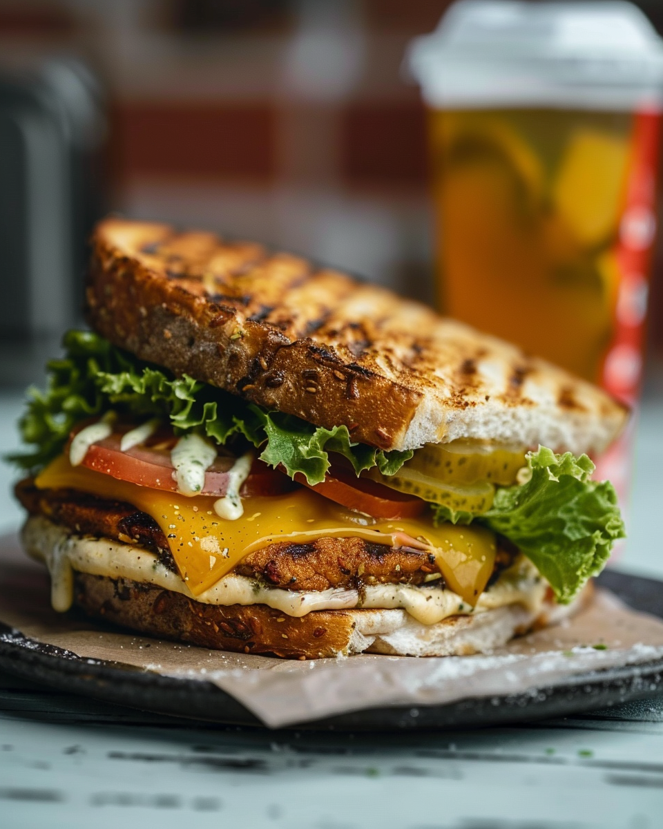 Panini Burger au Cheddar : Recette Facile et Savoureuse