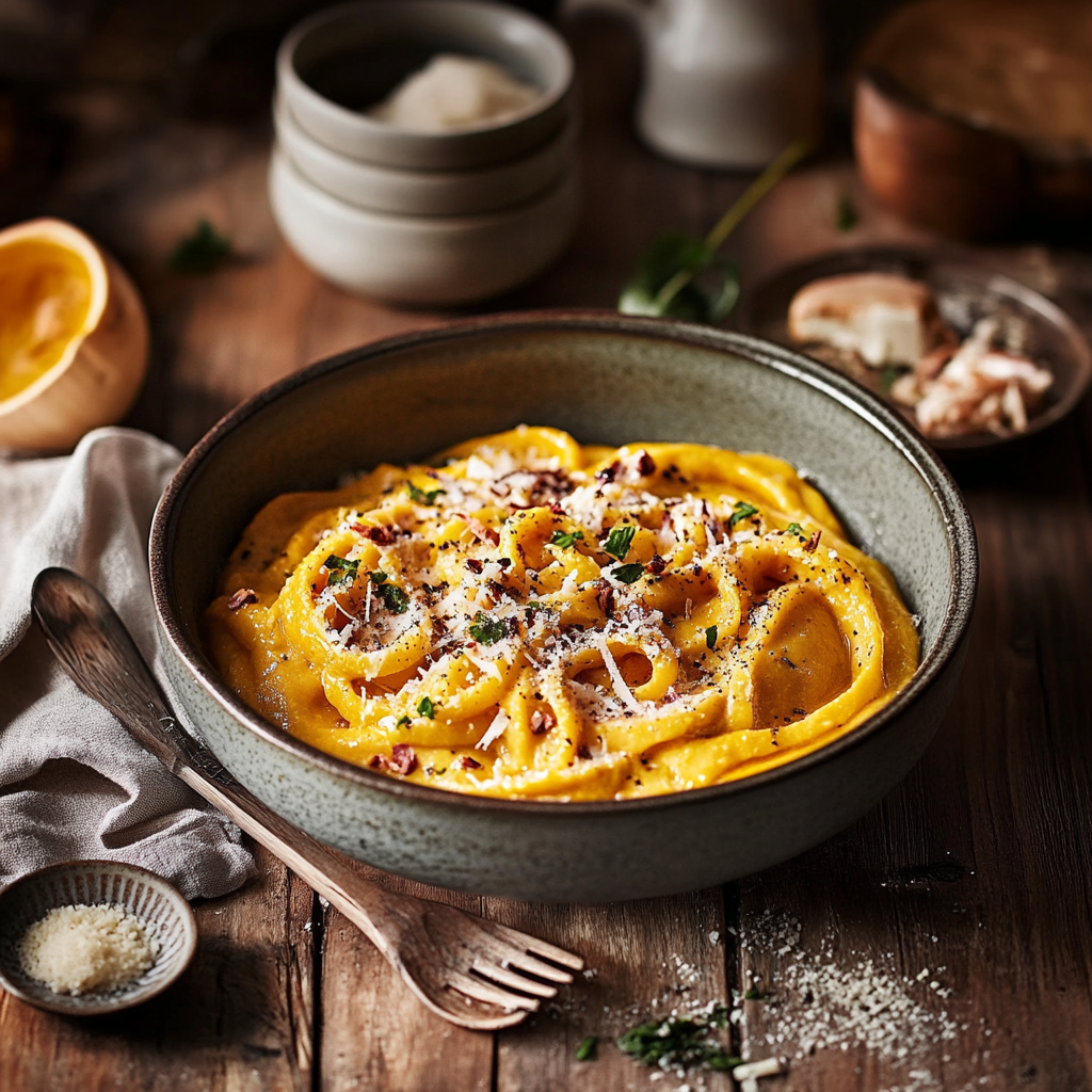 Pâtes à la butternut et parmesan