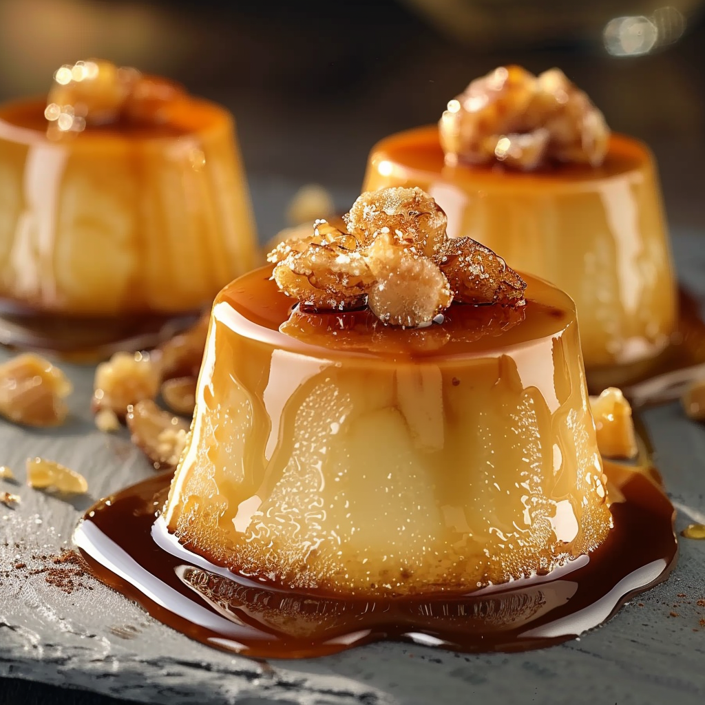 Petits Flans au Nougat de Montélimar