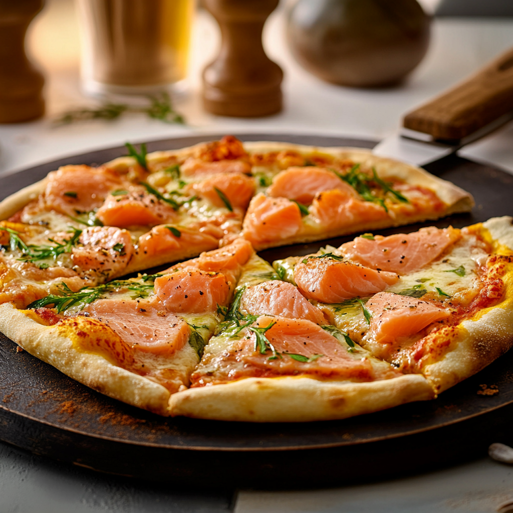 Pizza Saumon Fumé Délicieuse