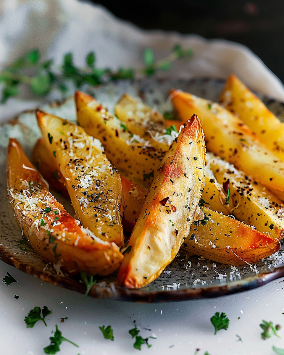 Pommes de Terre Cuites à l’Ail et au Parmesan : Recette Simple et Savoureuse