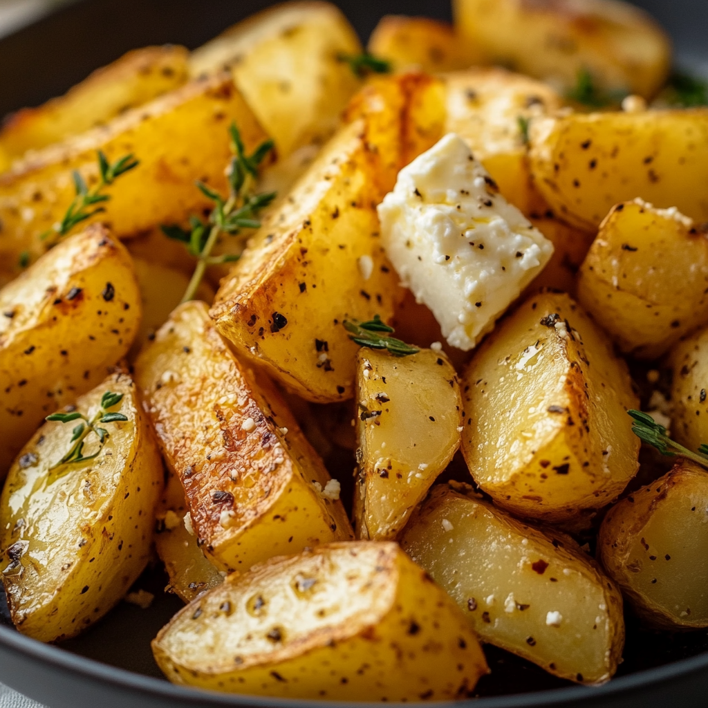 Pommes de Terre Rôties à la Feta Grecque