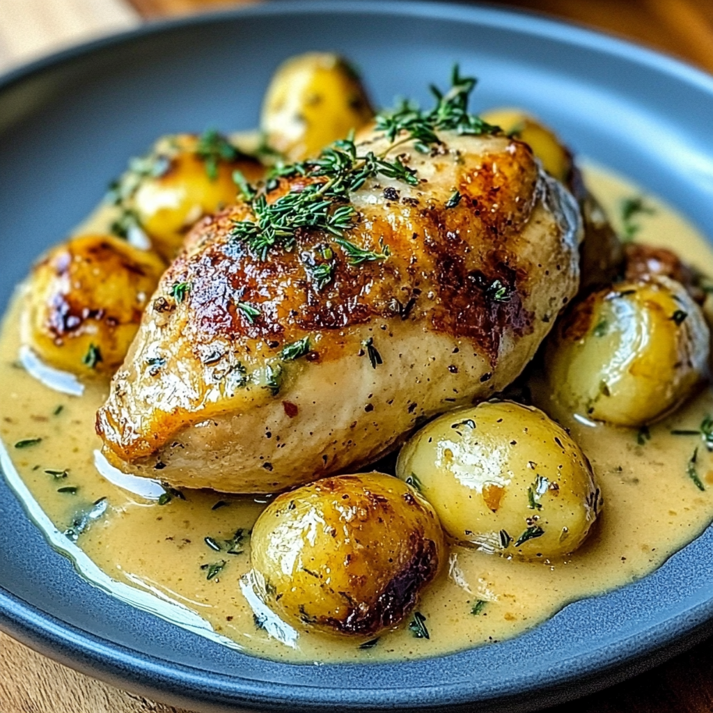 Poulet Farci aux Pommes Duchesse