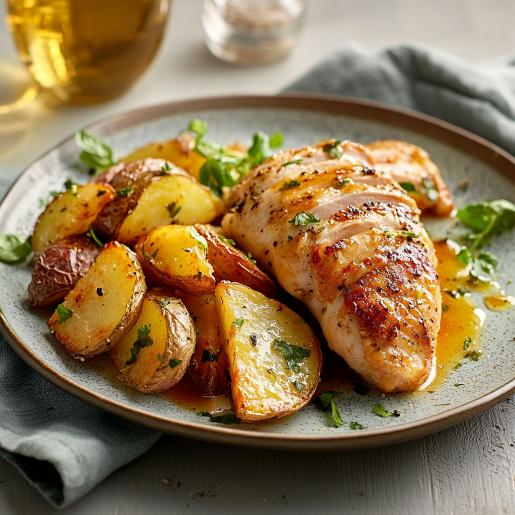 Poulet à l’Italienne et Pommes de Terre Rôties