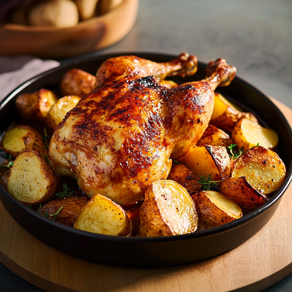 Poulet et Pommes de Terre au Four