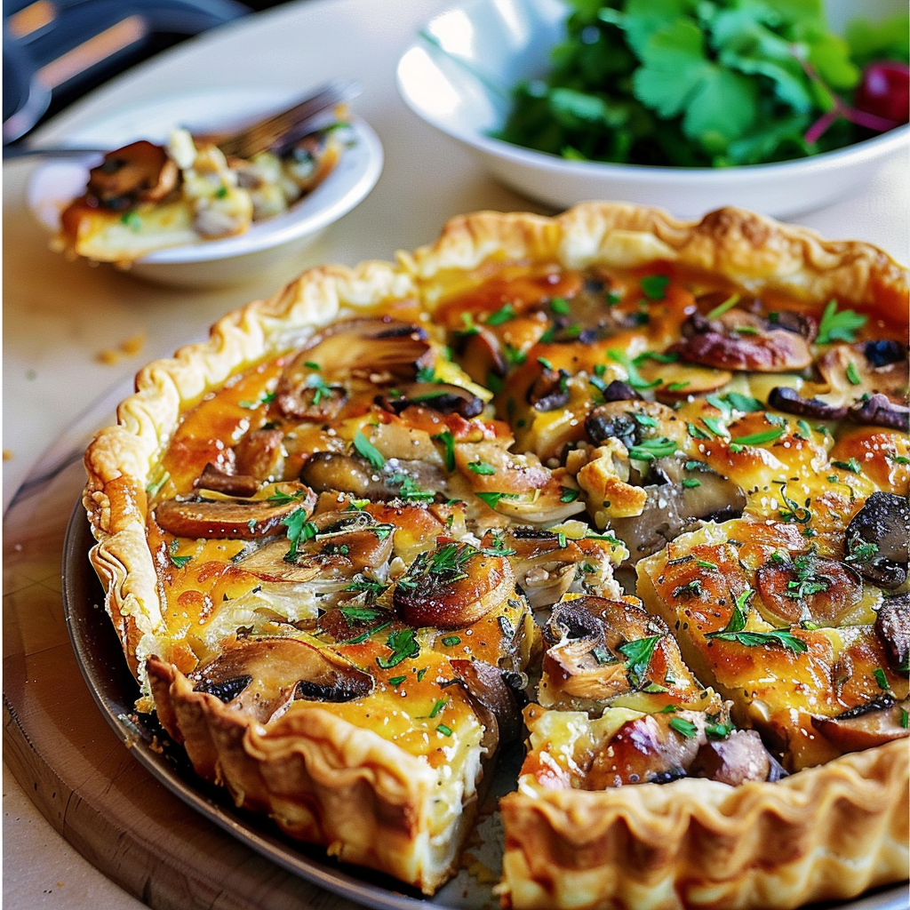 Quiche Champignons-Poulet: Recette Savoureuse et Facile