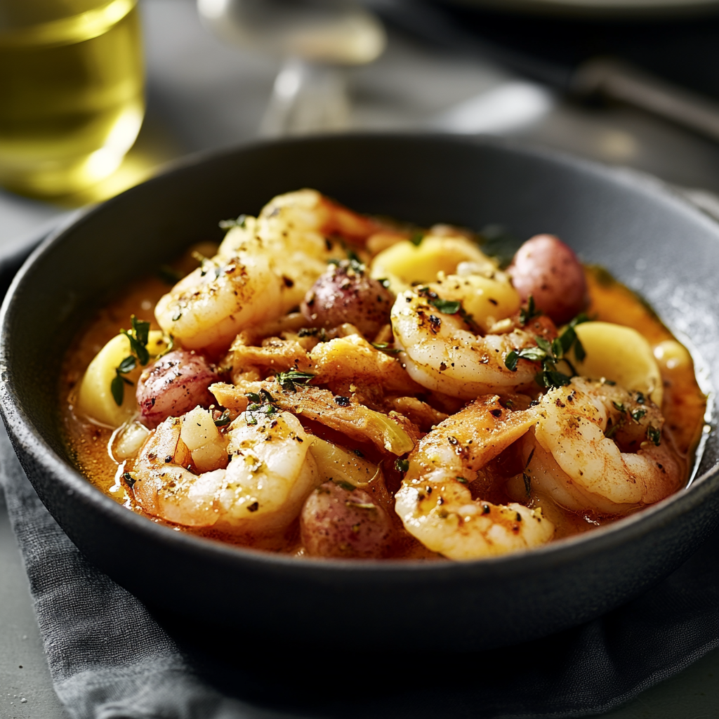 Ragoût de Cabillaud et Crevettes Savoureux