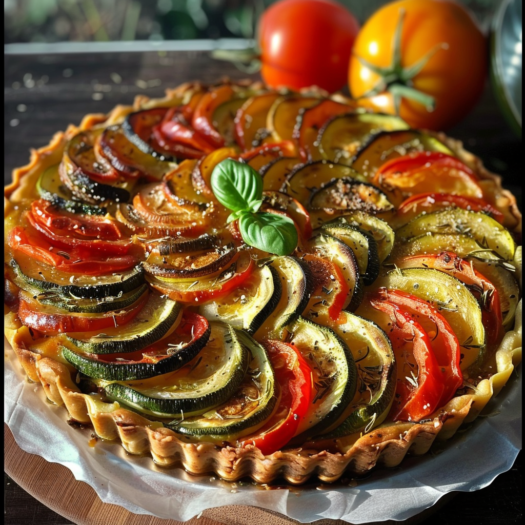 Recette Facile de Tarte Courgette Tomate