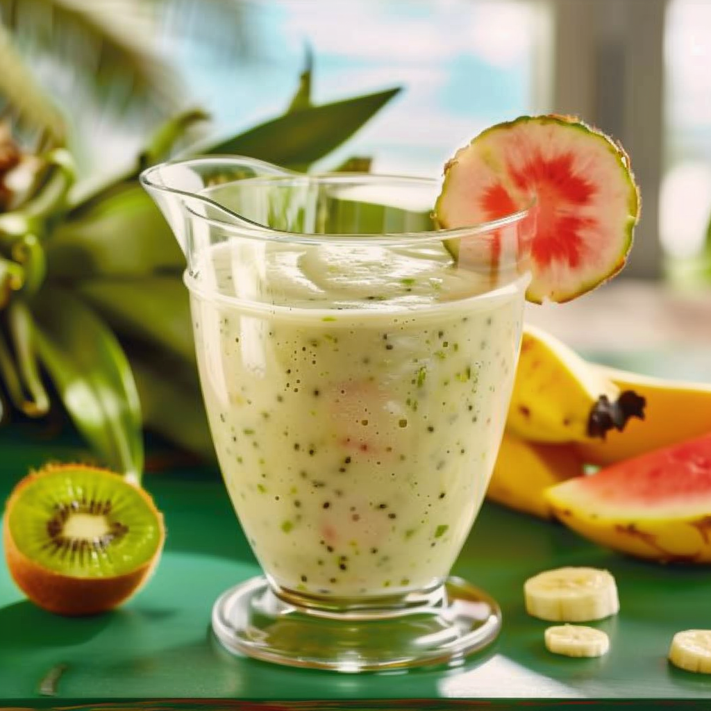 Recette de Smoothie Kiwi, Banane et Ananas