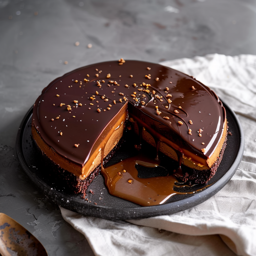 Recette de Tarte Chocolat Caramel Délicieuse