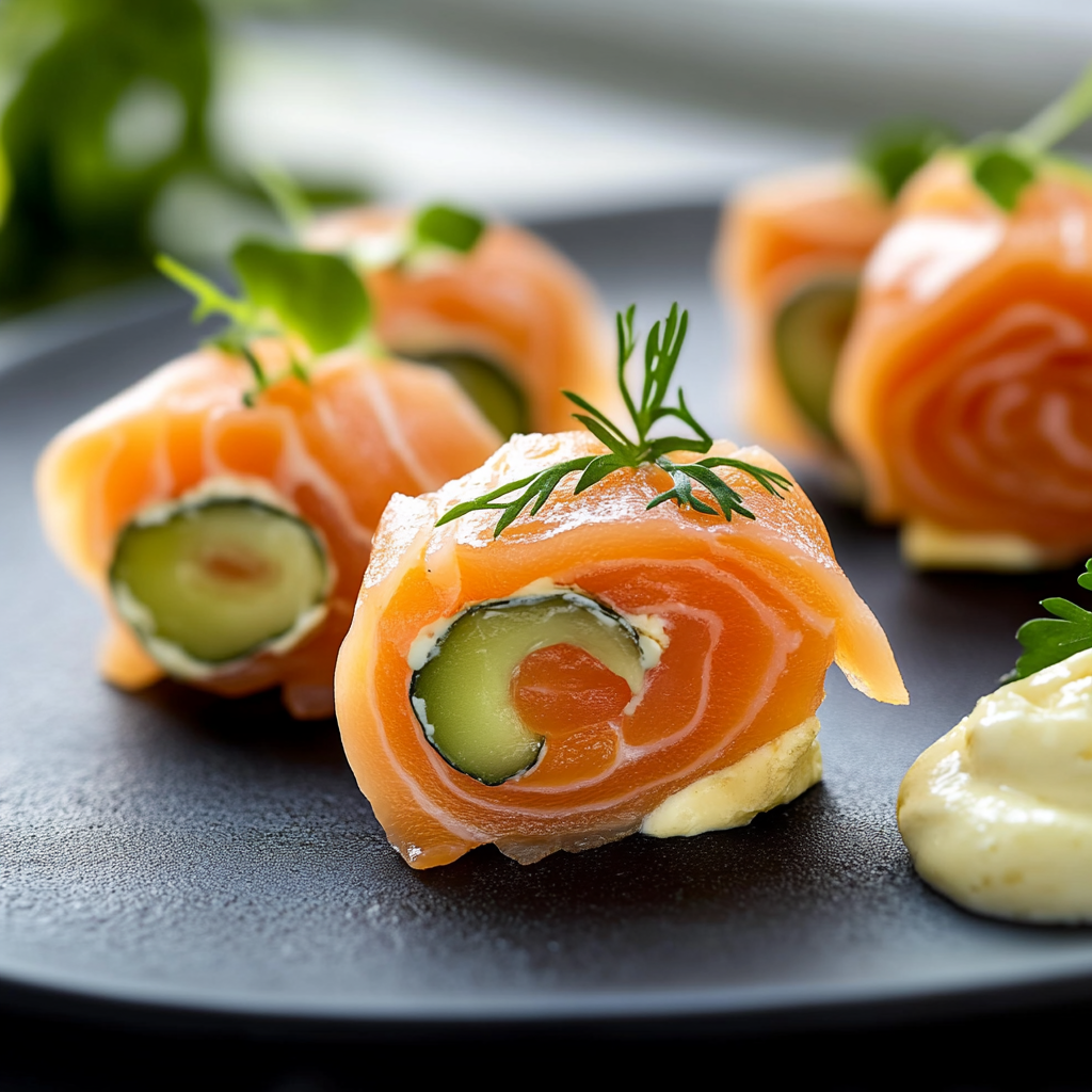 Roulés de Saumon Fumé à l’Avocat