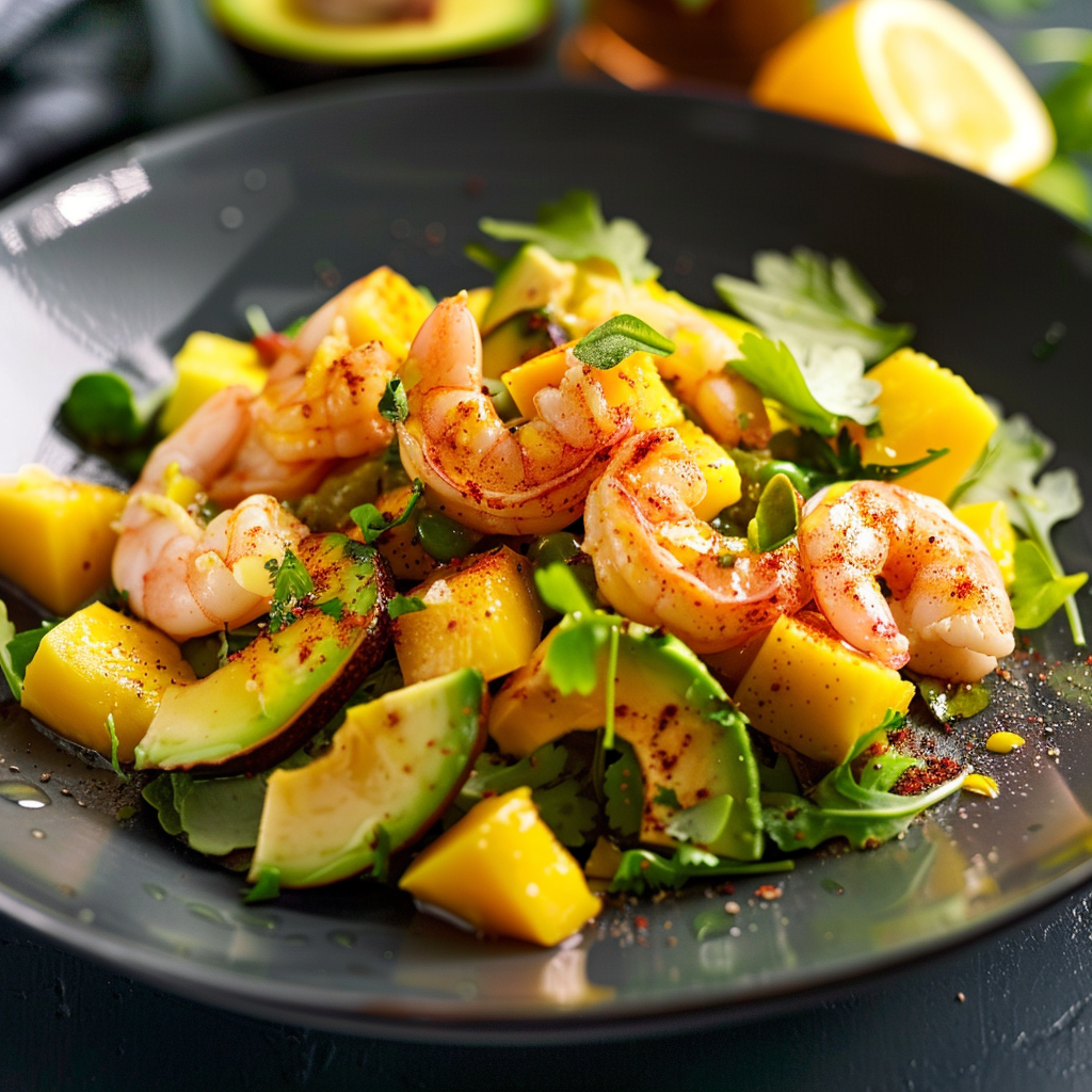 Salade Avocat Mangue Crevettes