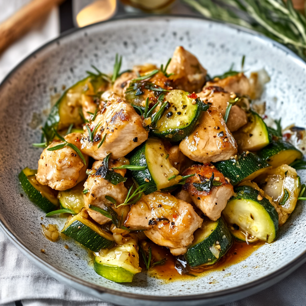 Sauté de Poulet et Courgette