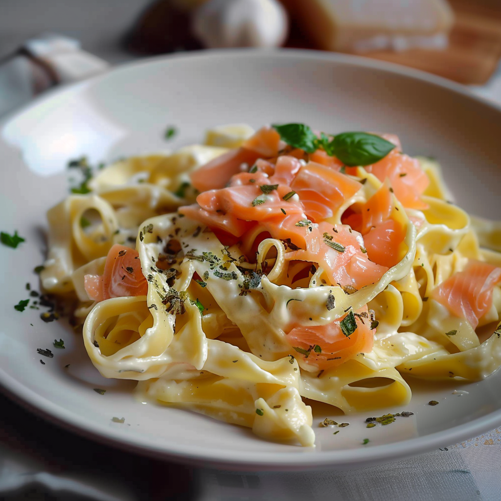 Tagliatelles au Saumon Fumé : Recette Italienne