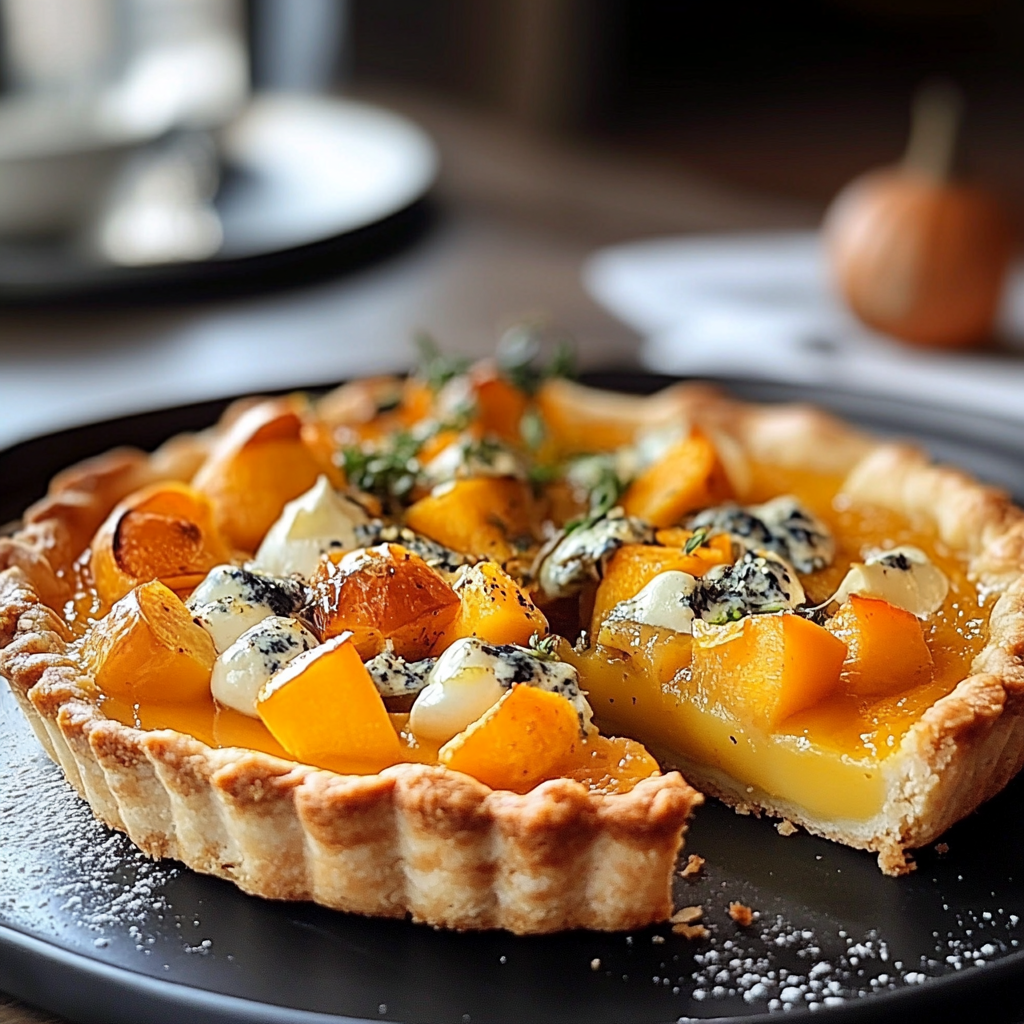 Tarte Butternut et Bleu d’Auvergne