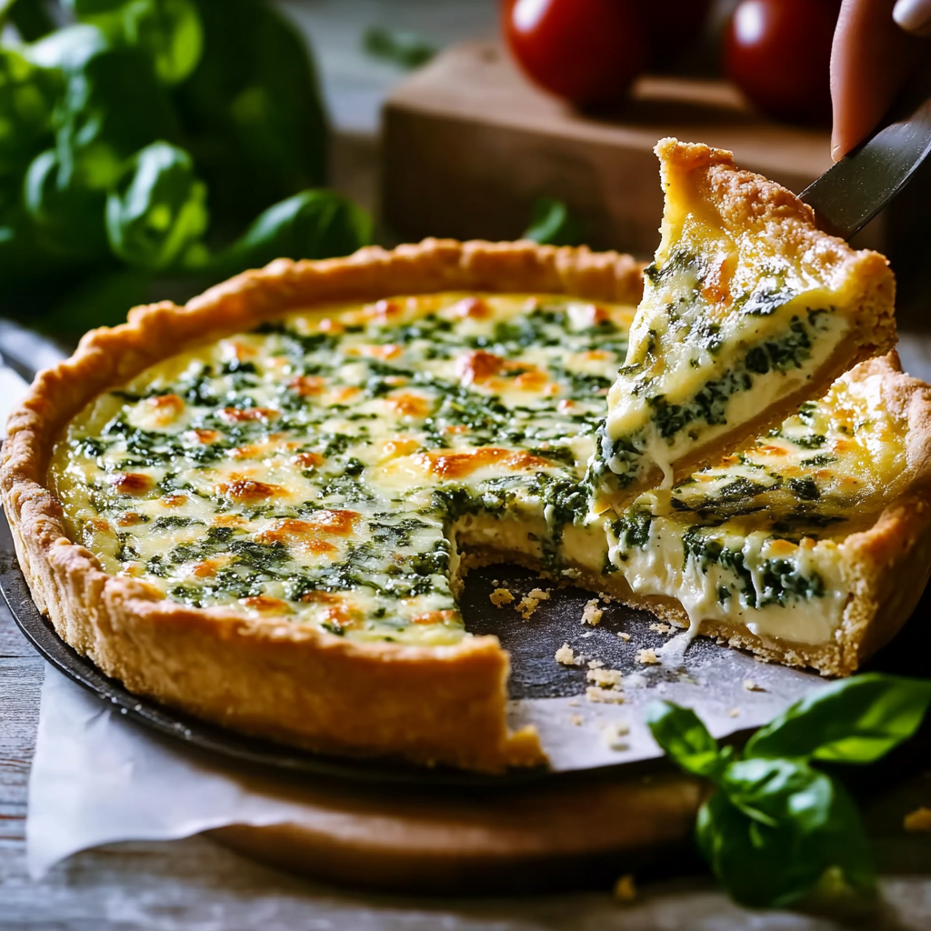 Tarte Épinards Ricotta au Parmesan : Un Délice Crémeux