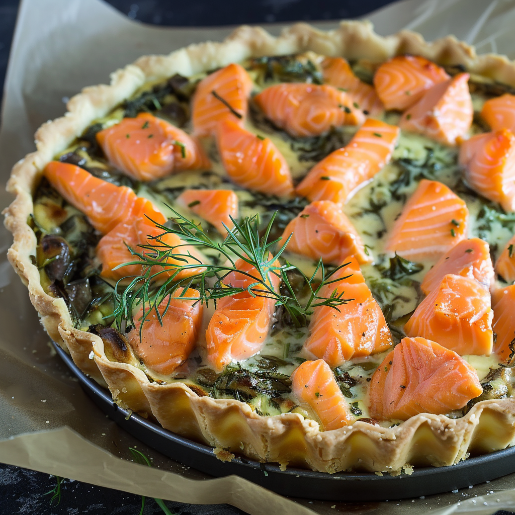 Tarte Épinards Saumon