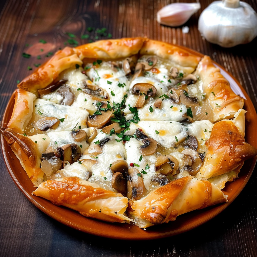 Tarte Mozzarella et Champignons