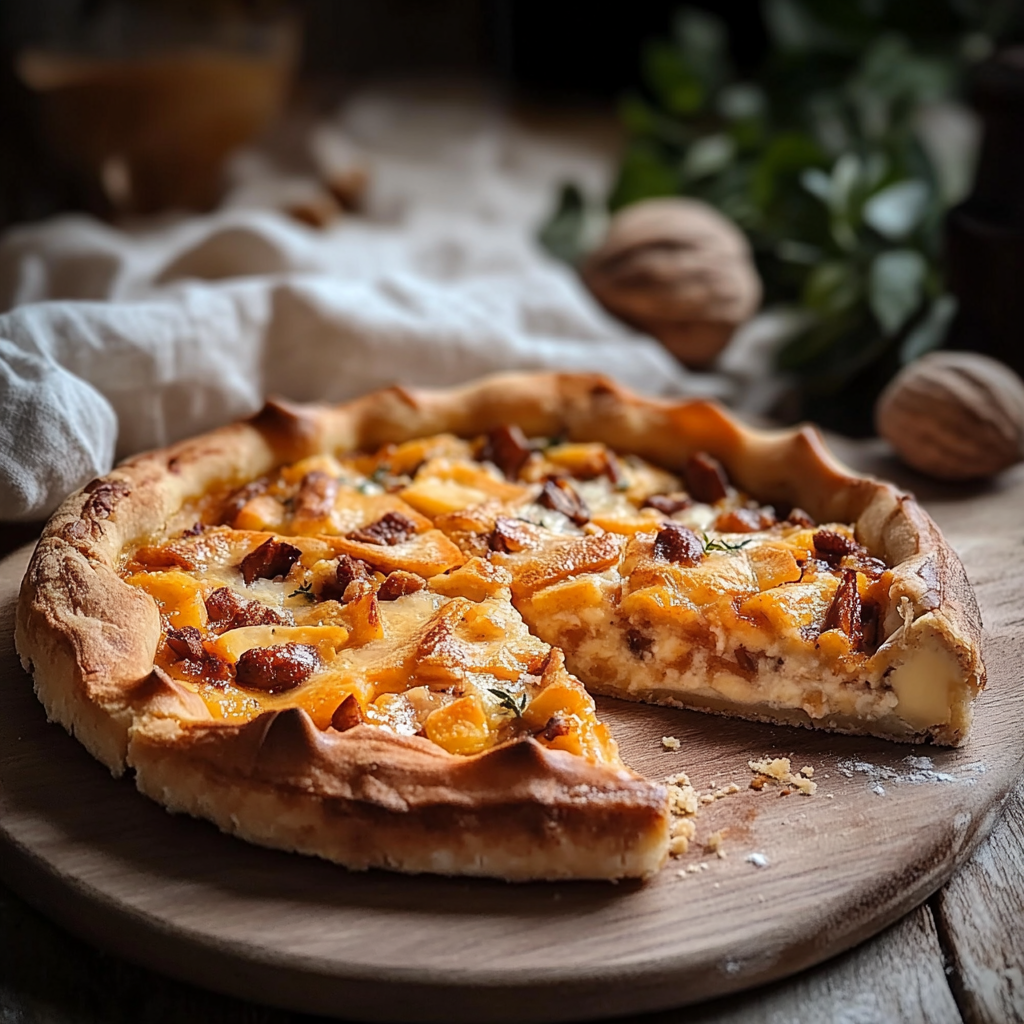 Tarte Rustique Butternut et Cheddar